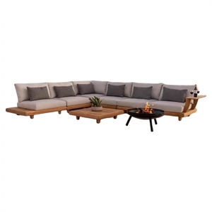 Tất cả thời tiết ngoài trời Vườn Gỗ Tếch sofa đặt sân thượng kết hợp giải trí biệt thự không thấm nước rắn gỗ sofa Patio Bộ đồ nội thất - Product Image 6