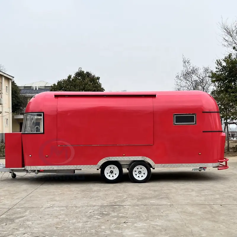 Nouvelle remorque alimentaire personnalisée camion de nourriture de rue de boîte de 5 mètres à vendre chariot à hot-dog hamburger van kiosque à café