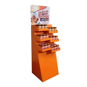 Freistehende Retail Snacks Pop Up Wellpappe Boden Display Stand Custom Retail Store Karton Regal - Product Image 1