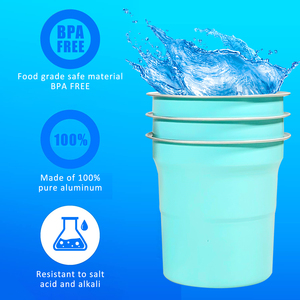 <strong>High</strong> Quality Multi-colored Beer Cup for Drinking 270ml 480ml 600ml Recyclable Aluminum Cup for <strong>Comping</strong> Out
