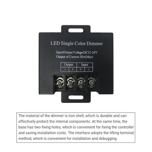 1CH LED <strong>Lamp</strong> <strong>Dimmer</strong> DC12-24V 30A 720W High Power Lighting Single Color Controller CR RoHS <strong>with</strong> 433Mhz Wireless RF Remote Control - Product Image 3