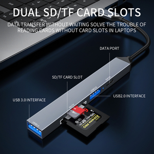 5 IN 1 tipo C mozzo ADS-806c con SD TF Card Reader Dock Station per Computer Notebook telefono portatile Multi adattatore 5 porta USB C Hub - Product Image 2