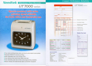 Новые популярные часы Needtek Ut7000 в режиме реального времени, низкая цена, 2-цветная печать, регистратор времени посещения - Product Image 2