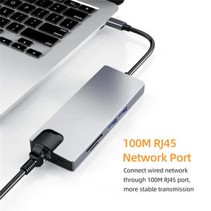 USB3.0 VGA RJ45 porta TF/SD Card 8-in-1 Dock Station Splitter USB tipo C per adattatore HDMI per Laptop PC Notebook - Product Image 3