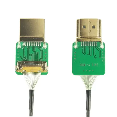 ROHS konektor ipex adapter ke adaptor kabel HDMI kepala lurus HDMI-A konektor kabel koaksial mikro