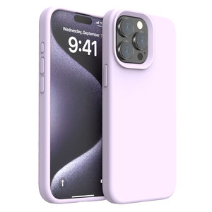 เคสซิลิโคนกำมะหยี่หรูหราสำหรับ16 PRO MAX 15 PLUS 14 Pro แบบไม่มีช่องว่างระหว่างเส้นตกเคสโทรศัพท์สีสันสดใสเคสทนทาน - Product Image 1