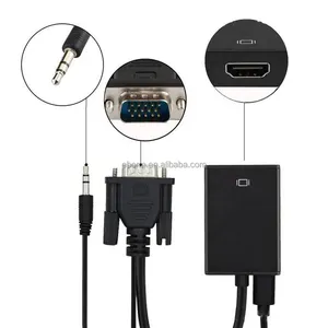1080P VGA Male to <strong>HDMI</strong> Female Converter for Computer Desktop <strong>Laptop</strong> PC Monitor Projector HDTV with Audio - Product Image 3