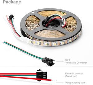 出厂价格发光二极管条5V 5050 Rgb可寻址像素数字发光二极管条12v rgbw可寻址发光二极管条 - Product Image 5