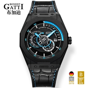 BONEST GATTI Japan CITIZENムーブメント本革メンズメカニカルウォッチ