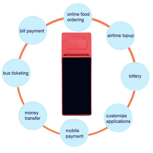 <strong>Android</strong> 4G <strong>Handheld</strong> Mobil Terminal Top up Machine with NFC and Receipt Label Printer <strong>QR</strong> <strong>Code</strong> <strong>Scanner</strong> for Store Restaurant - Product Image 5
