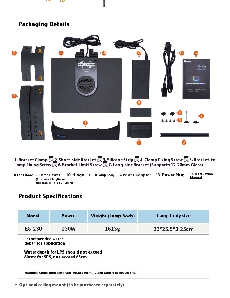 Nuovo set di staffe e8(230w).