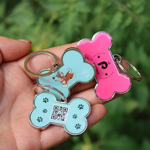 Stampa personalizzata NFC epossidica P02 etichette per cani in Silicone ID Tag con codice QR portachiavi HF prodotti di controllo accessi in plastica - Product Image 6