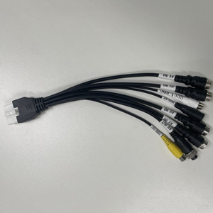 车辆监控音视频多路适配器电缆航空至RCA传输线 - Product Image 5