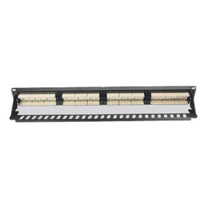 19 "1U UTP CAT5E / CAT6 / CAT6A 24 puertos, con barra trasera y puerta antipolvo. Panel de conexión 110 IDC y DUAL IDC - Product Image 2