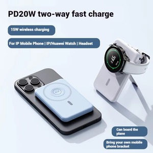 3 in 1ミニ内蔵ケーブルカスタムロゴ磁気ワイヤレスパワーバンク5000mah - Product Image 4