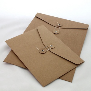 Custom Plain Blank 250g/m² Kraft String Tie Envelope Recycelter Umschlag für die Verpackung - Product Image 5