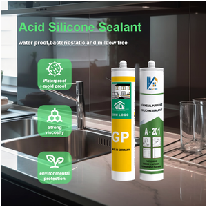 Sellador de silicona ácida transparente de secado rápido para adhesivo de tanque de peces de acuario de placa grande