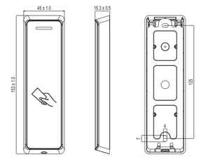 2024 Sistemas de lector de puerta RFID 125KHz Lector de puerta de tarjeta de identificación de proximidad para sistemas de control de acceso con WG26/34 IP65 a prueba de agua - Product Image 6