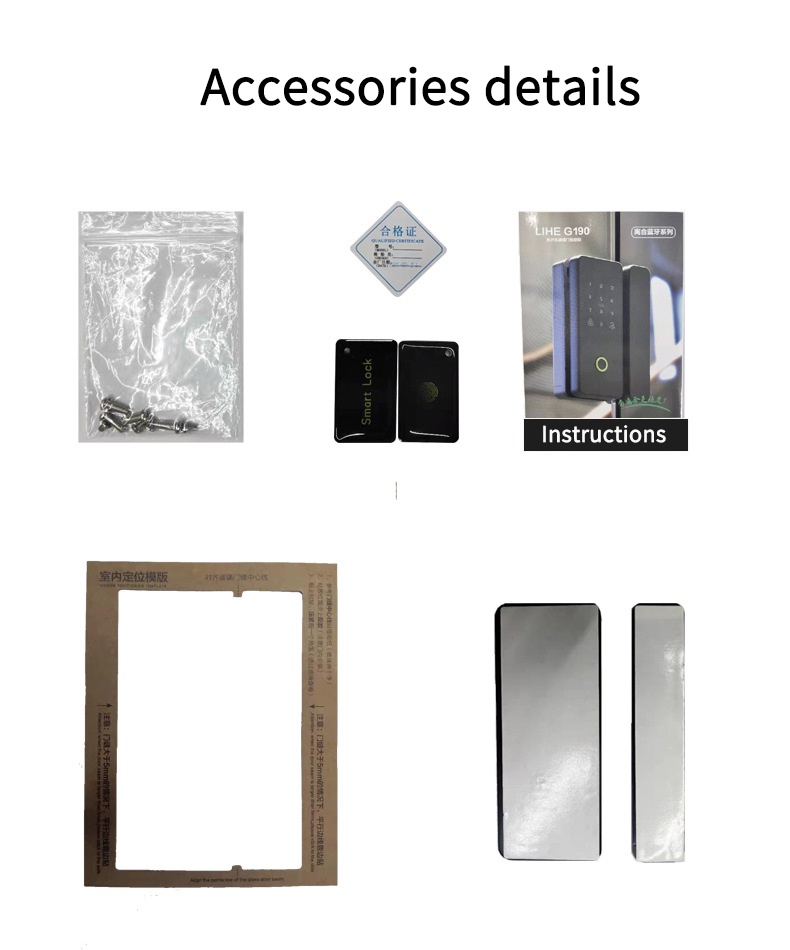 intelligent house smart lock glass applet fingerprint Customizable digital lock ttlock or tuya safety smart lock guangdong smart