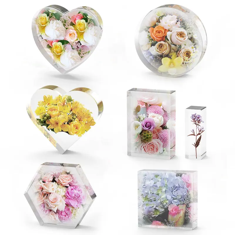 Moldes de resina epoxi de silicona para decoración de flores en forma hexagonal, moldes de fundición artística de silicona para regalo de boda