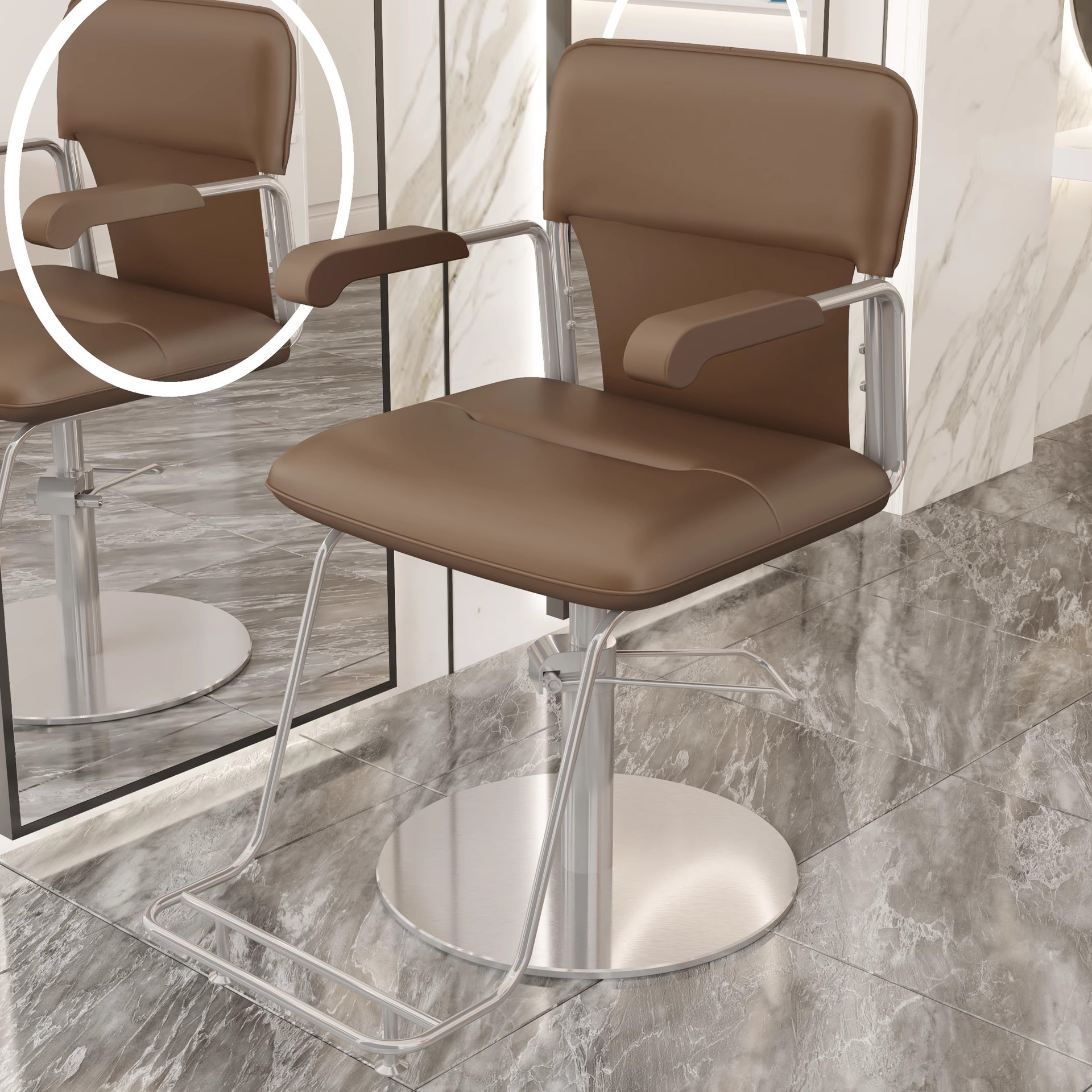Stainless steel disc-coffee leather-easy to maintain