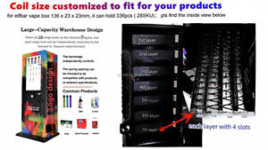 24 giờ tự phục vụ tùy chỉnh thực hiện máy bán hàng tự động nhỏ với xác minh tuổi đến Châu Âu cho các địa điểm thể thao - Product Image 3