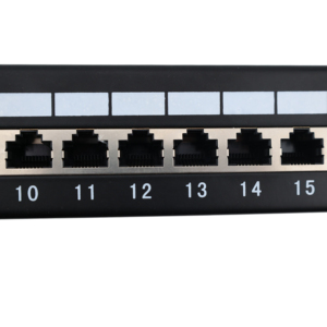 高质量梯形1U 19英寸网络配线架24端口<span class=keywords><strong>Cat6</strong></span> FTP Rj45 Cat6a屏蔽