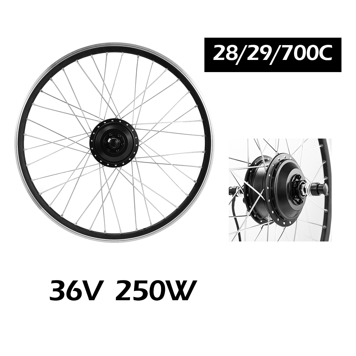 36V250W avant 28/29/700C pouces