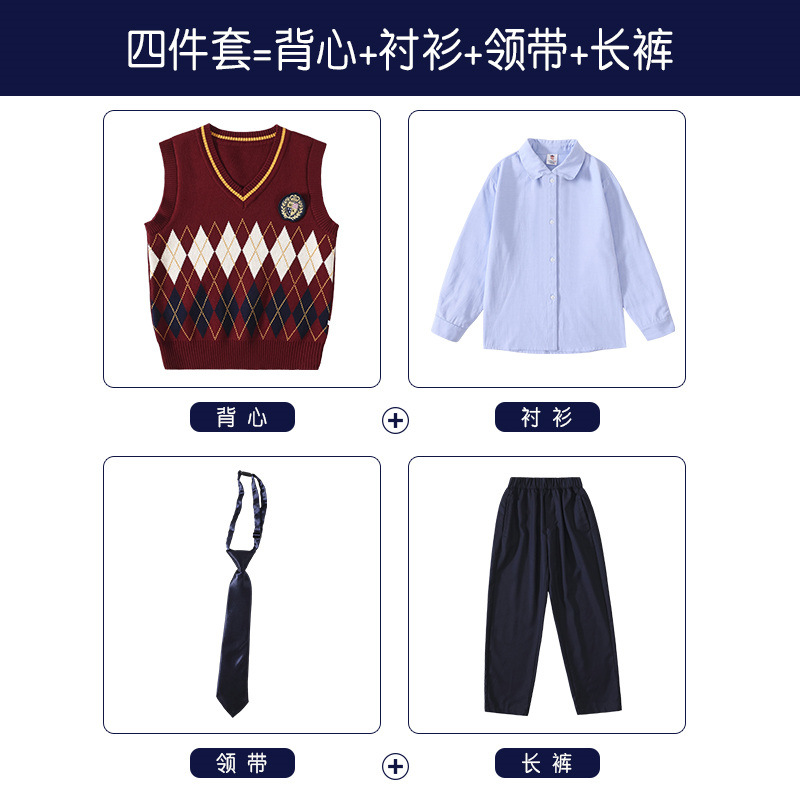 Ensemble quatre pièces rouge et bleu pour garçon