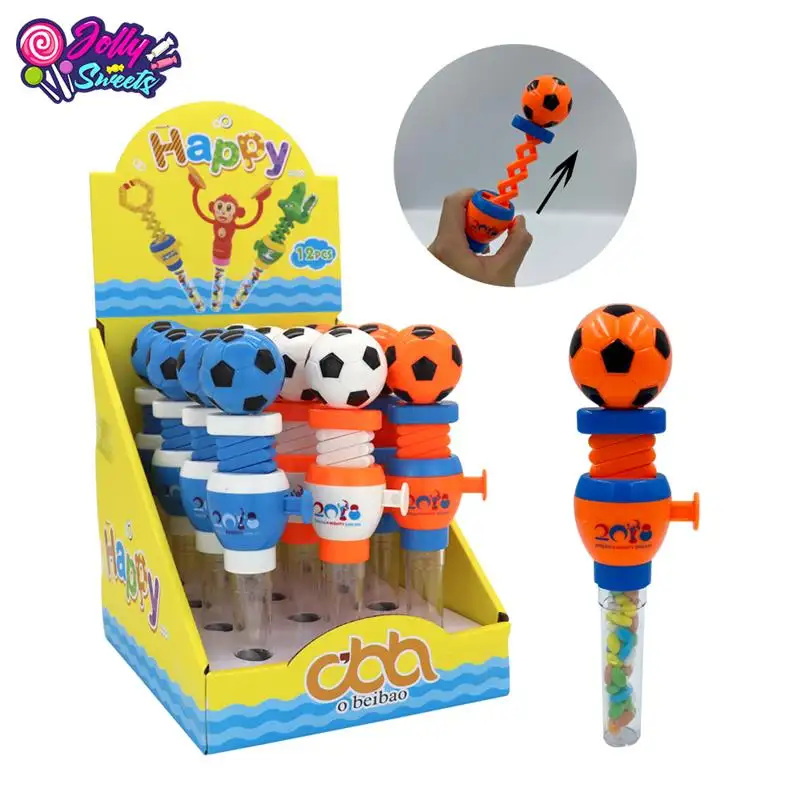 JollySweets wholesale plastic telescopic football clip candy toys