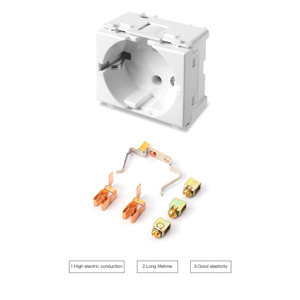 Interruttori a parete elettrici a doppio pulsante con chiave multifunzione standard italiano e presa per prese domestiche a 2 gang