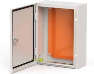 Steel <strong>Enclosure</strong> 10'' X 8'' X 6'' Rainproof Hinge Cover Steel Electrical Box Electrical Junction Box for Indoor Outdoor Using - Product Image 1