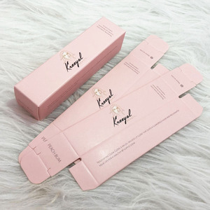 Lüks özel baskı özel etiket tasarım pembe Lipgloss kutusu özelleştirilmiş kozmetik ambalaj kutusu - Product Image 4