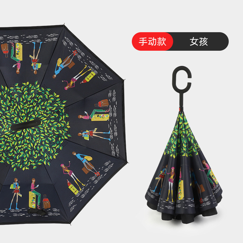Girls double-layered thickened reinforced umbrella fabric, suita