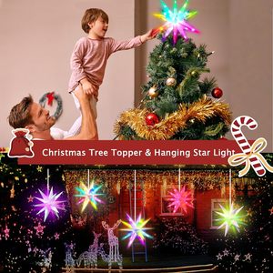 Supply <strong>LED</strong> Smart RGB <strong>String</strong> Lights Indoor and Outdoor Christmas <strong>Snowflake</strong> <strong>Color</strong> Decoration Exploding Star Effect - Product Image 3