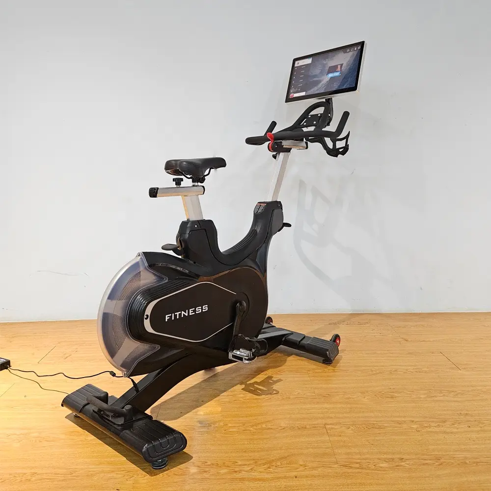 Muskelwagen Kardio Fitnessgeräte 18,5 Zoll berührungsbildschirm Spin-Spin-Workout-Bike zu verkaufen