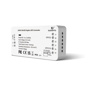 HOT Gledopto CHEAP ESP32WLEDデジタルLEDコントローラー入力電圧DC5-24V合計出力電流10A最大セグメントカラー制御 - Product Image 1