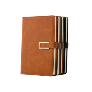 Cuaderno A5 personalizado de lujo con cubierta de cuero PU tela de alta calidad PP diario hilo costura sillín costura Bloc de notas - Product Image 4