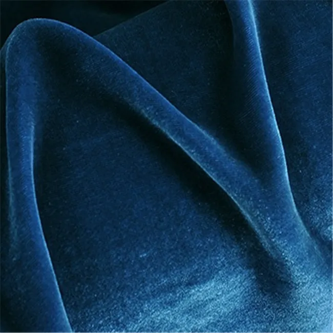 Marchandises prêtes sans échantillon excellent matériau de sensation douce belles couleurs disponibles tissu de velours de soie pour vêtement textile à la maison