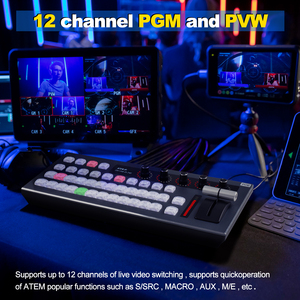 FoMaKo KC700 OEM ODM Аудио Видео система прямой трансляции распределительный щит панель управления видеомикшер переключатель ATEM Switcher клавиатура - Product Image 3