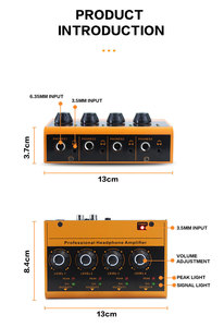 GPUB PH-4 <strong>Headphone</strong> Amplifier 4 Channel for 3.5mm and 6.5mm Jack Stereo <strong>Output</strong> Smartphone Computer Connecting - Product Image 6