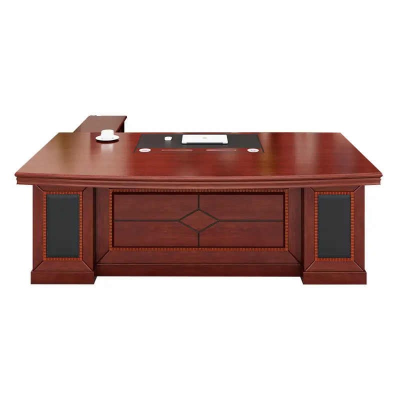 Nieuw Modern Kantoormeubilair Nieuwste Kantoorbureau Werkstation Tafel Ontwerpen Ceo Executive Desk Manager L-Vormige Mdf Tafel