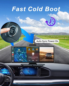 10.26&quot; Dash Cam 4K 2160P Carplay &amp; <strong>Android</strong> Auto Car DVR Video Drive Recorder Stream Dahscam 360 &deg; Rotation <strong>Camera</strong> 5G Wifi GPS FM - Product Image 3