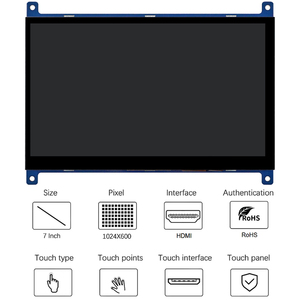 Display LCD a HD-MI ingressi schermo LCD TFT da 7 pollici 1024*600 RGB TFT IPS Display LCD da 7 pollici Raspberry Pi Touch Screen HD-MI Board - Product Image 3