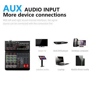 ISonger RV4/6 USB interfaccia 4 6 canali Mini Mixer Console mescladora de audio per la registrazione del Computer Home Karaoke con 16 DSP - Product Image 6