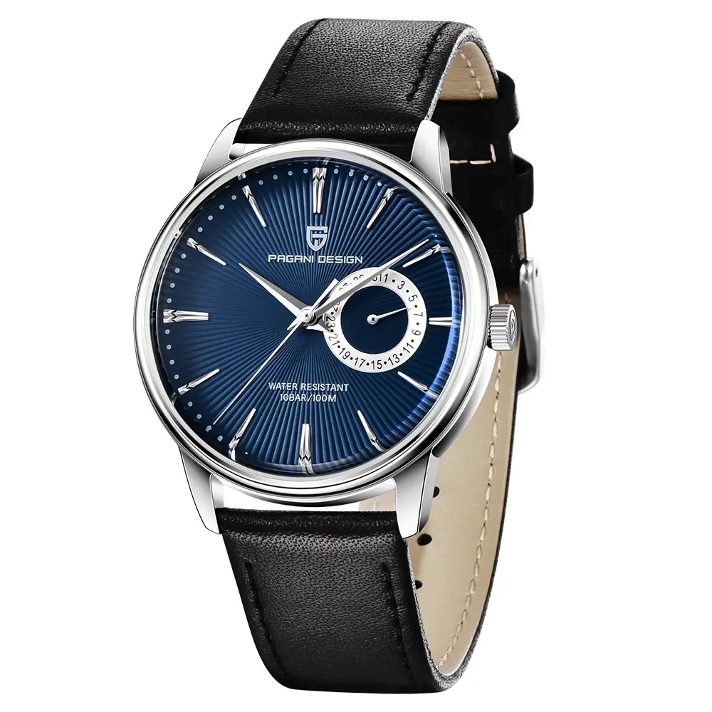 Montre à Quartz de luxe de première qualité pour homme PAGANI DESIGN 1654 bracelet en cuir 100M montres étanches