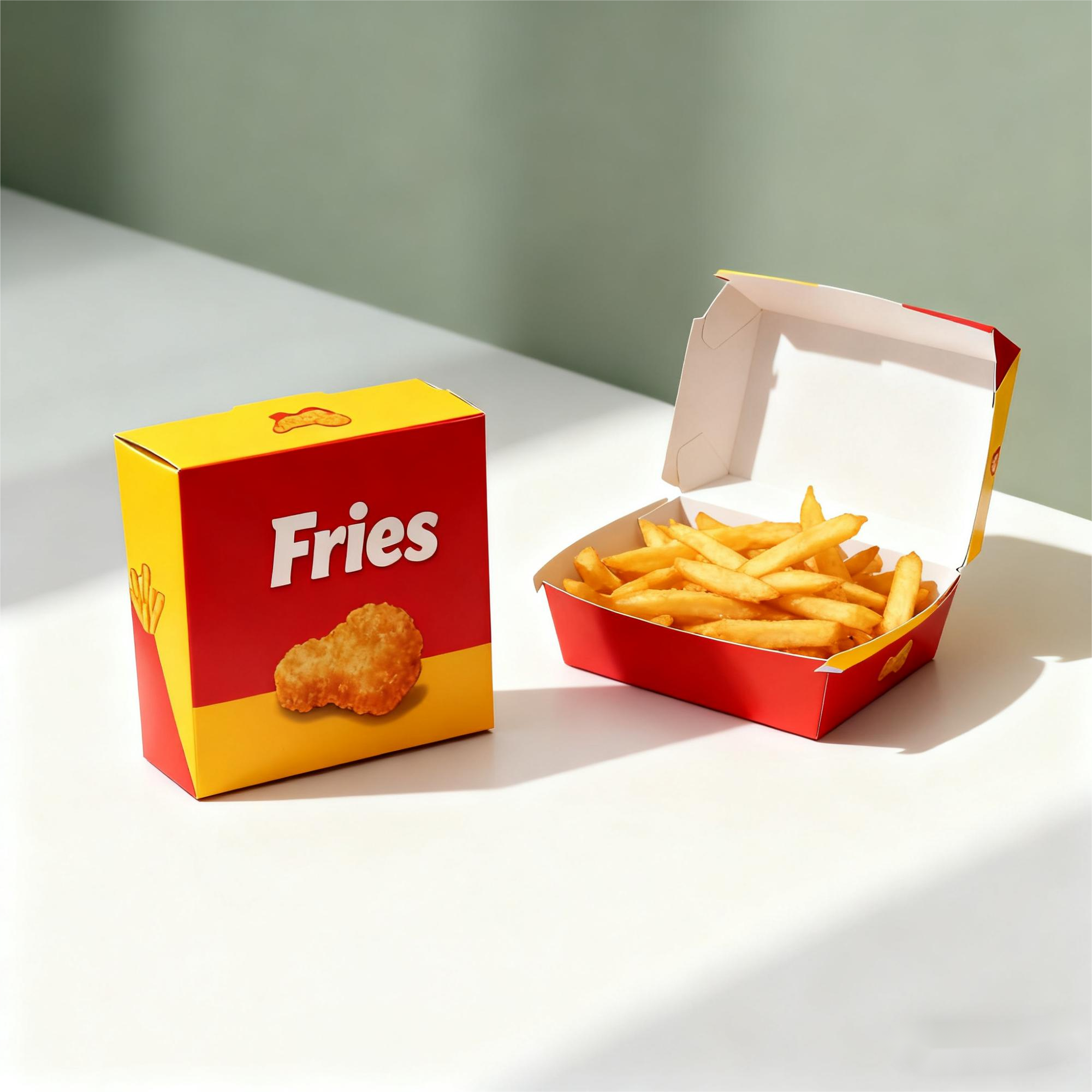 Caja personalizada de papas fritas