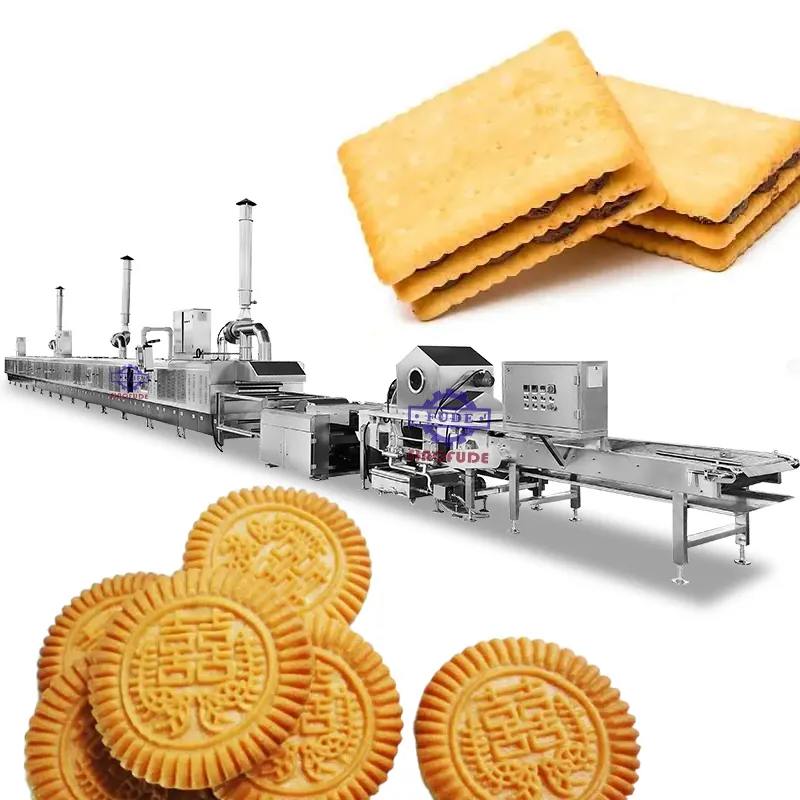 Melhor preço boa qualidade quente vender china sanduíche cortador extrusora fazer biscuit machine small soft biscuit making machine