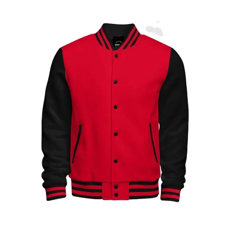 OEM servicio personalizado bordado Universidad baloncesto chaqueta algodón Letterman chaquetas de los hombres más tamaño hombre Varsity chaqueta