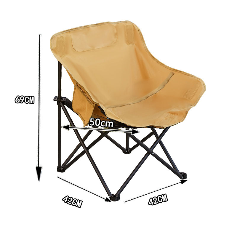 Khaki low-back one-strap fabric